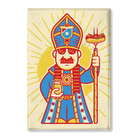 Chicago Style Pope 3" x 2" Magnet