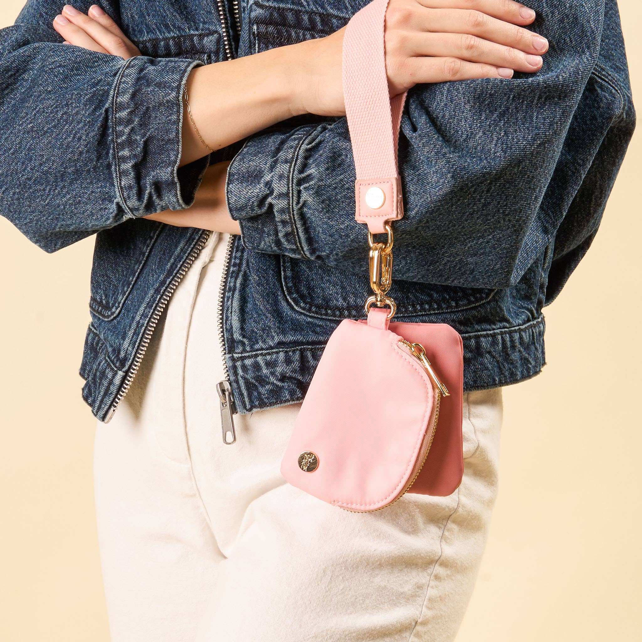 Rose Pink - Duo Pouch Wristlet