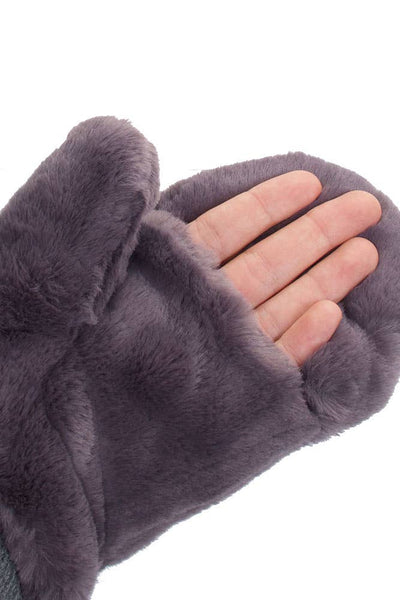 C.C Faux Fur Mittens - 6 colors
