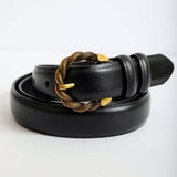 Twisted Buckle Belt Black