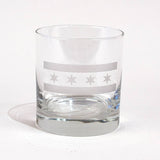Chicago Flag Whiskey Glass