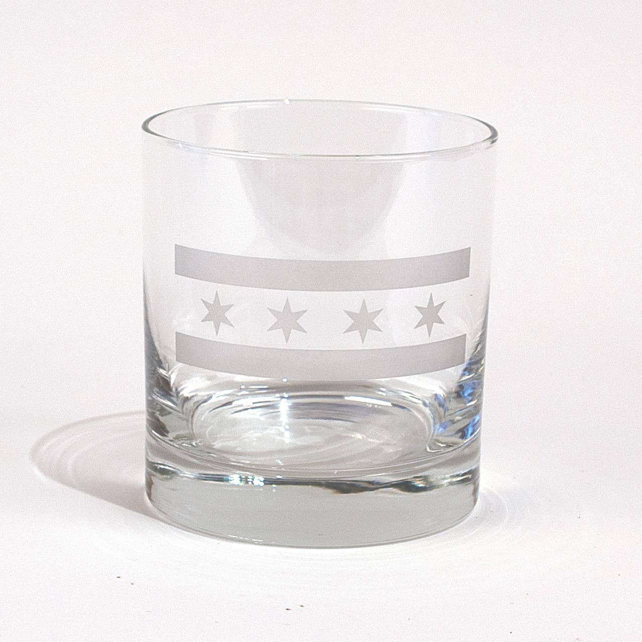 Chicago Flag Whiskey Glass
