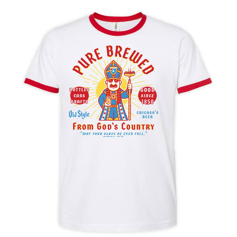 Chicago Style Pope Ringer Tee