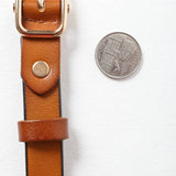 Camel Skinny Leather Belt