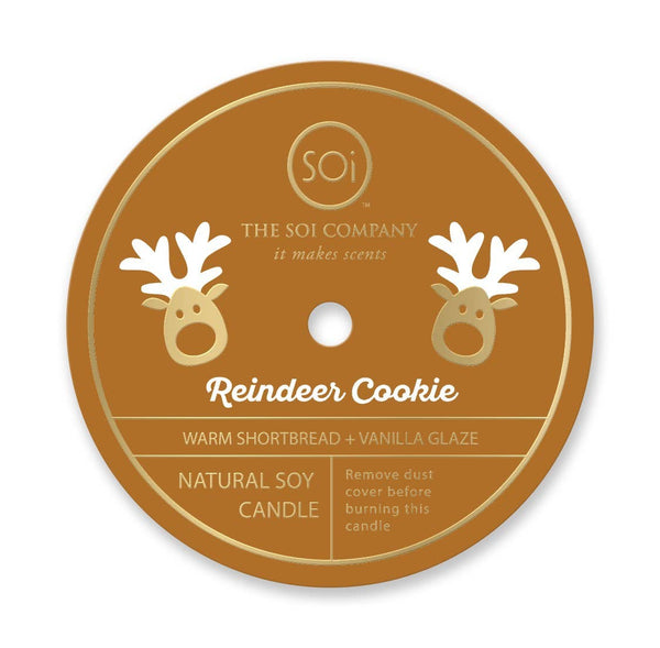 Reindeer Cookie Holiday Confetti Icon 12oz Candle