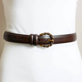 Twisted Buckle Belt Brown
