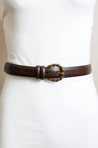 Twisted Buckle Belt Brown
