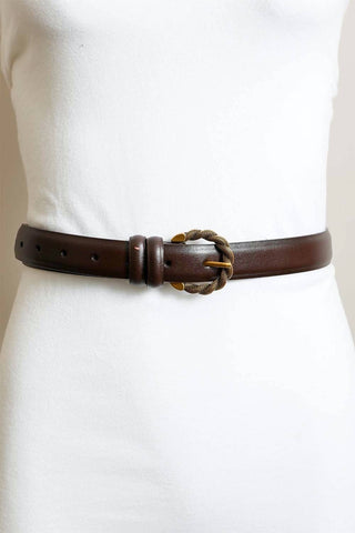 Twisted Buckle Belt Brown