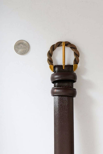 Twisted Buckle Belt Brown