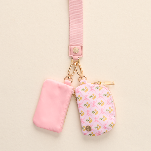 Floral Pink - Duo Pouch Wristlet