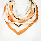 Flower Pattern Square Scarf