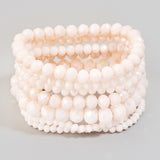 Layered Faceted Beaded Bracelet Set