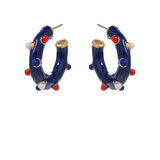 Red - white - blue enamel hoops