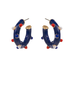 Red - white - blue enamel hoops