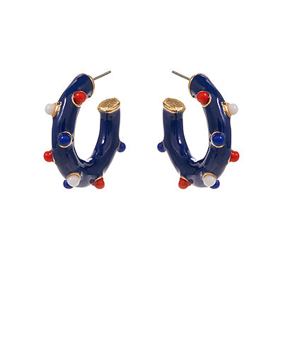 Red - white - blue enamel hoops