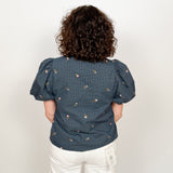 The Marjorie Embroidered Tie Top