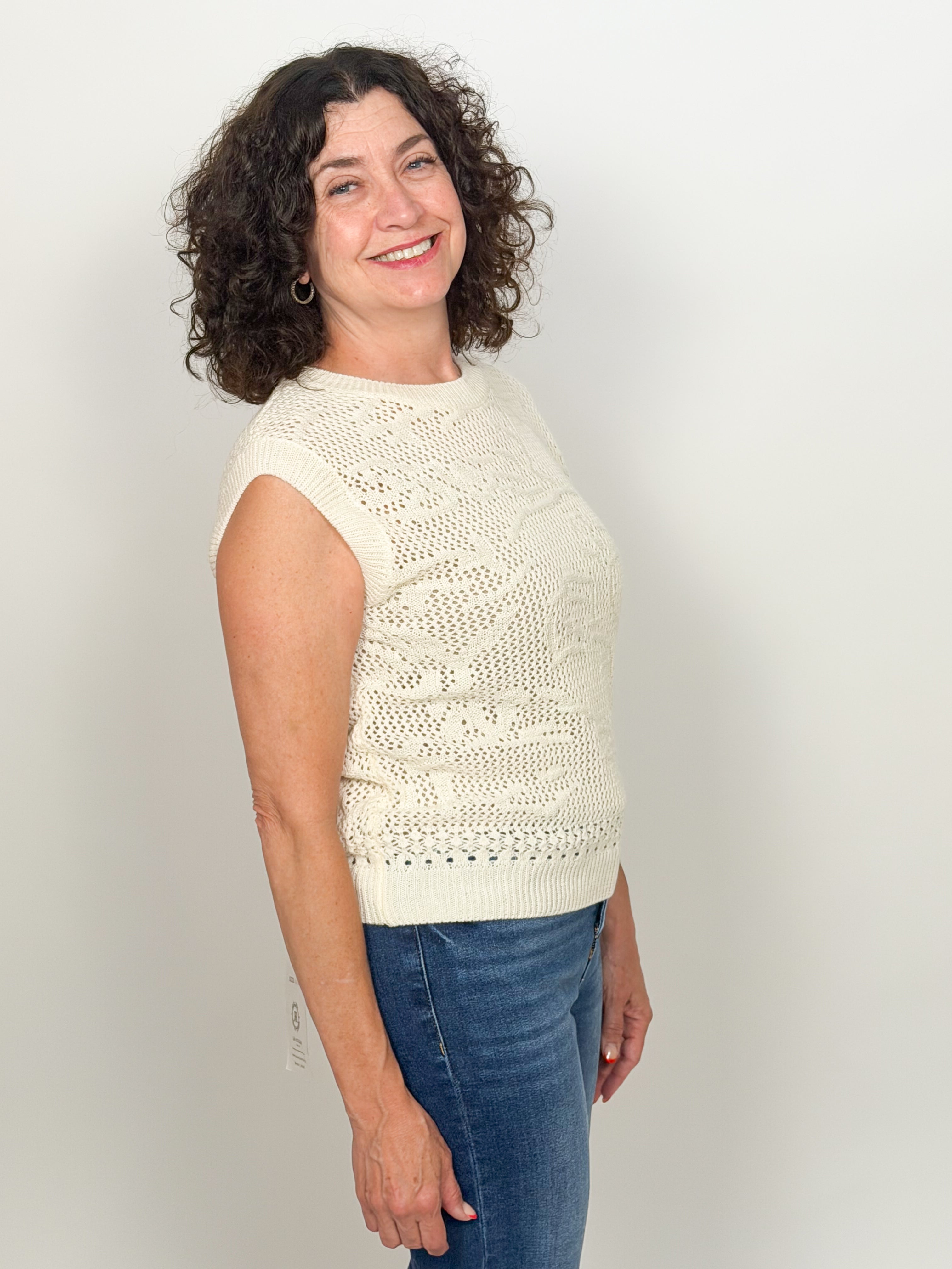The Mavis Knit Patterned Vest