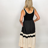 The Lila Contrast Stripe Midi Dress