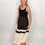 The Lila Contrast Stripe Midi Dress