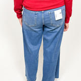 Slim Wide High Rise Crop Super Soft Vervet Jeans - C1