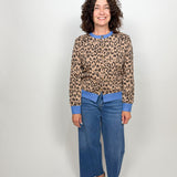 The Fawn Leopard Contrast Cardigan