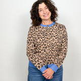 The Fawn Leopard Contrast Cardigan