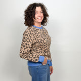 The Fawn Leopard Contrast Cardigan