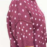 The Arden Short Sleeve Polka Dot Sweater