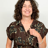The Aria Brown Floral Dress