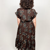 The Aria Brown Floral Dress