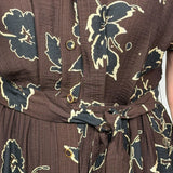 The Aria Brown Floral Dress