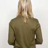 The Channing Faux Leather Draped Jacket