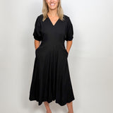 The Sofia Solid Midi Dress