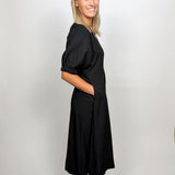 The Sofia Solid Midi Dress