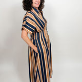 The Theda Striped Midi Dress