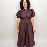 The Demi Chocolate Brown Midi Dress