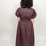 The Demi Chocolate Brown Midi Dress