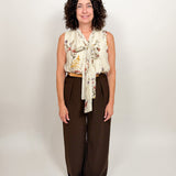 The Iris Floral Tie Sleeveless Top