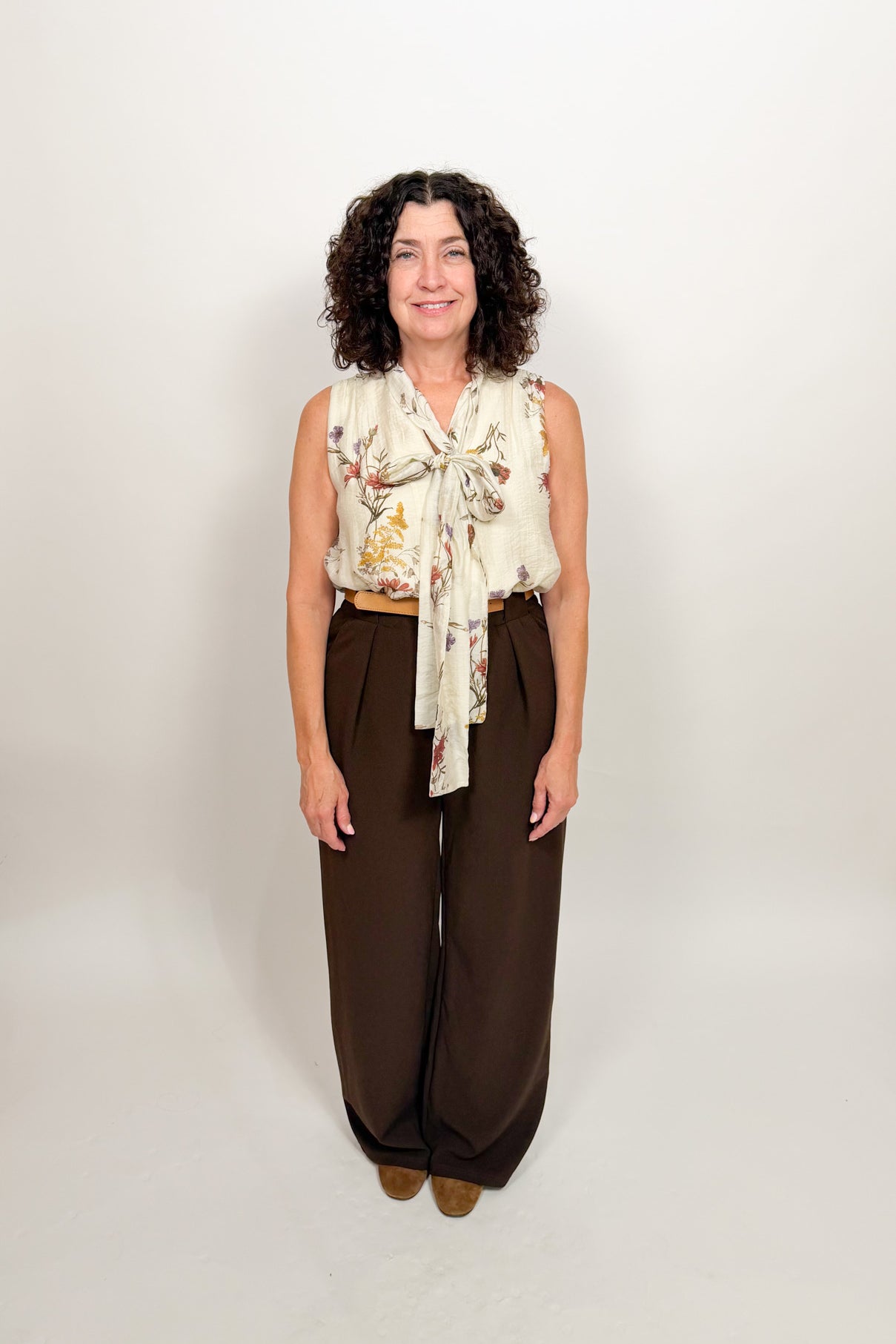 The Iris Floral Tie Sleeveless Top