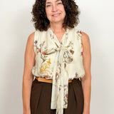 The Iris Floral Tie Sleeveless Top