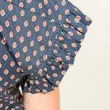The Nyla Navy Print Blouse