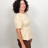 The Quinn Peplum Top - 3 colors