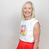 Crab Embroidered Graphic Top