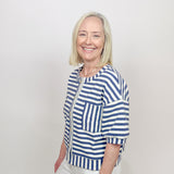The Eleanor Navy Striped Top