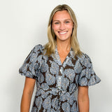 The Jeanie Brown Floral Midi Dress