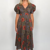The Lunaria Floral Midi Dress