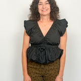 The Nikita Black Bow Top