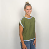 The Jessica Stripe Trim Top