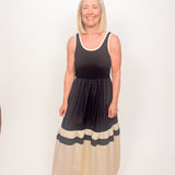The Lila Contrast Stripe Midi Dress