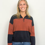 Color Block Knit Polo